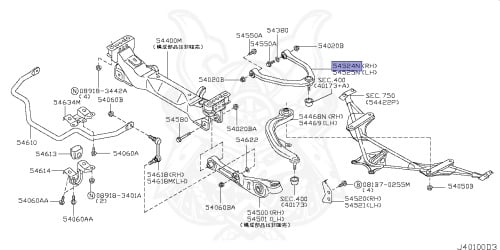 54524-AL500 - Nissan - Front Upper Link RH - Nengun Performance