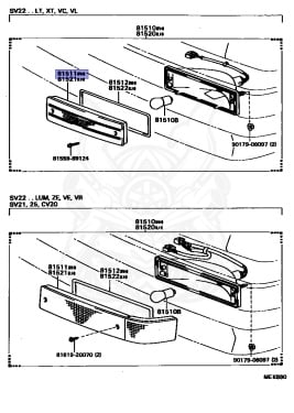 81511-32130 - Toyota - FRONT TURN SIGNAL LAMP LENS, RH - Nengun