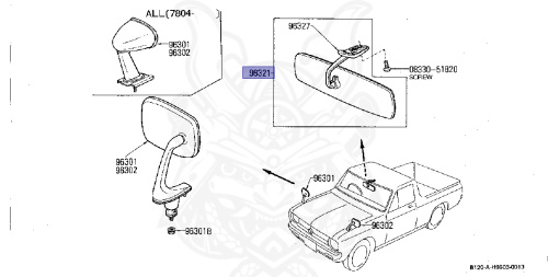 96321-95W00 - Nissan - INSIDE MIRROR ASSEMBLY - Nengun Performance