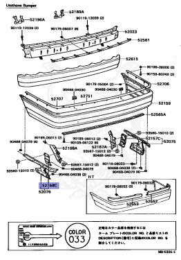 52158-32030 - Toyota - REAR BUMPER SIDE SUPPORT, NO.2 LH - Nengun ...