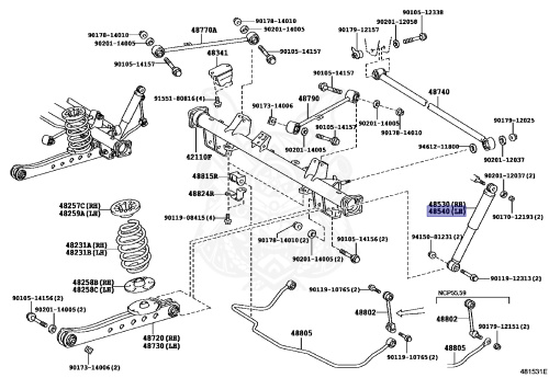 48530-52440 - Toyota - REAR SHOCK ABSORBER ASSY - Nengun Performance