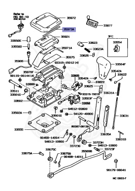 35973 R Hardware 35973-22020 - Toyota - POSITION INDICATOR HOUSING COVER ATTACHMENT ...
