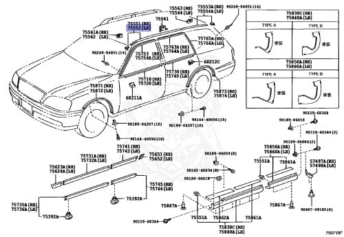 75552-31020 - Toyota - MOULDING, ROOF DRIP SIDE FINISH, LH - Nengun ...
