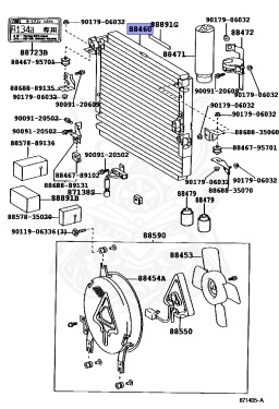 88460-35090 - Toyota - Air conditioner condenser - Nengun Performance
