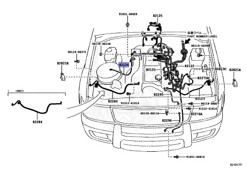 82124-60070 - Toyota - WIRE, ENGINE, NO.4 - Nengun Performance