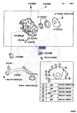15100-50040 - Toyota - OIL PUMP ASSY - Nengun Performance