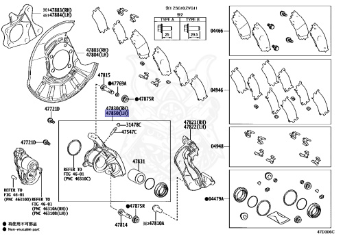 47850-42080 - Toyota - CYLINDER ASSY, DISC BRAKE, REAR LH - Nengun ...