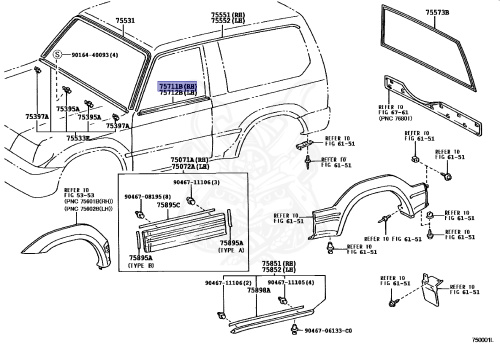 75711-60030 - Toyota - MOULDING, FRONT DOOR BELT, RH - Nengun Performance