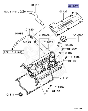 Me132162 MD318212 - Mitsubishi - Bolt, Rocker Cover - Nengun Performance