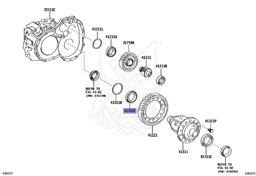 90366-50146 - Toyota - BEARING, TAPERED ROLLER (FOR FRONT DIFFERENTIAL ...