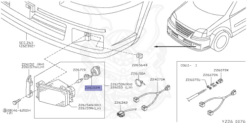 26331-25Y00 - Nissan - COVER, FOG LAMP - Nengun Performance