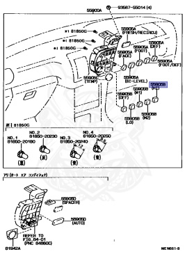 55905-20560 - Toyota - KNOB, HEATER CONTROL, NO.2 - Nengun Performance