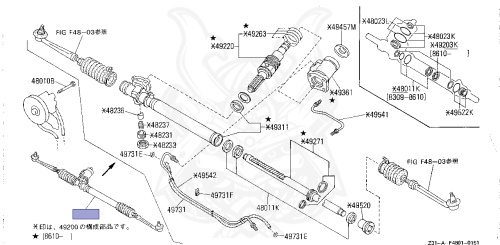 49001-11P10 - Nissan - POWER STEERING GEAR & LINKAGE - Nengun