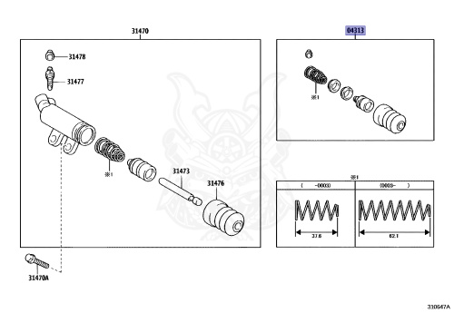 04313-17040 - Toyota - CLUTCH RELEASE CYLINDER KIT - Nengun Performance