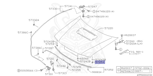 57254AA011 - Subaru - BUFFER-FRONT HOOD,A - Nengun Performance
