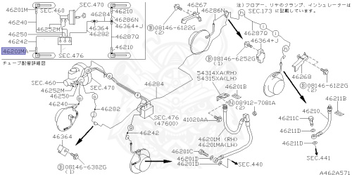 46211-AA000 - Nissan - HOSE ASSEMBLY, BRAKE FRONT - Nengun Performance
