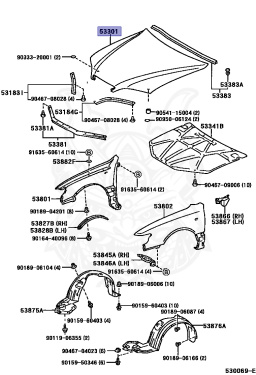 53301-33040 - Toyota - HOOD SUB-ASSY - Nengun Performance