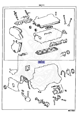 04112-74541 - Toyota - GASKET KIT, ENGINE VALVE GRIND - Nengun Performance