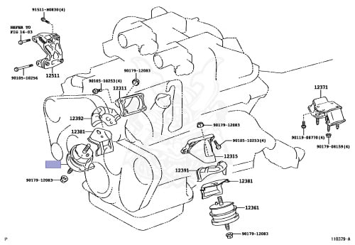 12361-32020 - Toyota - Mount - Engine Front - Nengun Performance