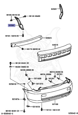 5259202040 52592-20040 - Toyota - Bumper lining - Nengun Performance