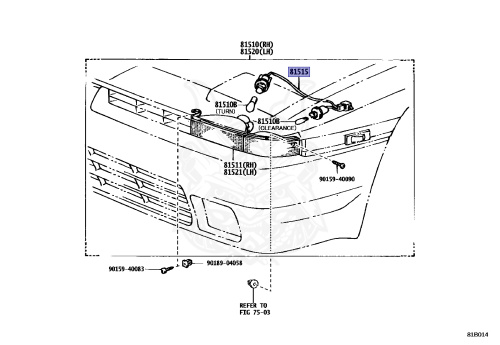 81515-14321 - Toyota - WIRE SUB-ASSY, FRONT TURN SIGNAL LAMP BODY ...