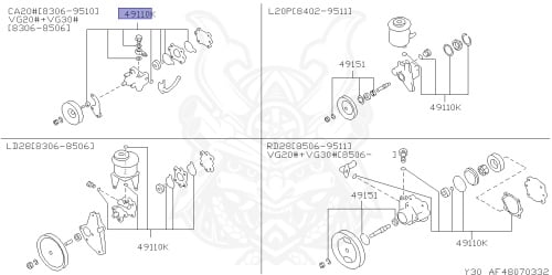 49591-50L26 - Nissan - Seal Kit, Power Steering Pump - Nengun