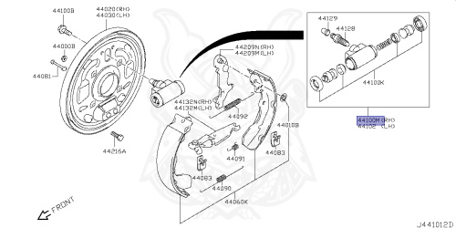 44101-4A00A - Nissan - Rear Wheel Cylinder Assembly, RH - Nengun ...