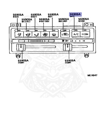 55905-12360 - Toyota - KNOB, HEATER CONTROL - Nengun Performance