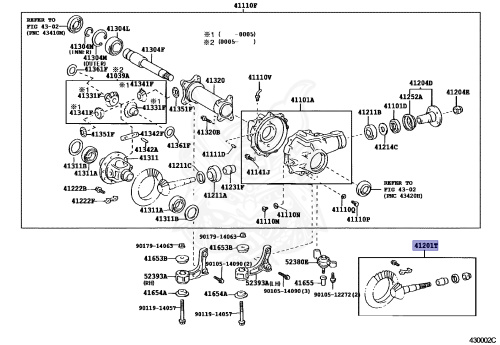 80098 41201-80098 - Toyota - FINAL GEAR KIT, DIFFERENTIAL, FRONT - Nengun ...