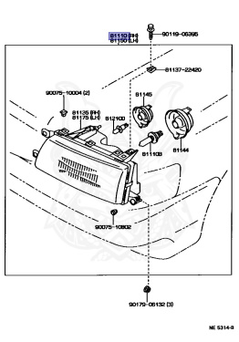 81110-22571 - Toyota - HEADLAMP ASSY, RH - Nengun Performance