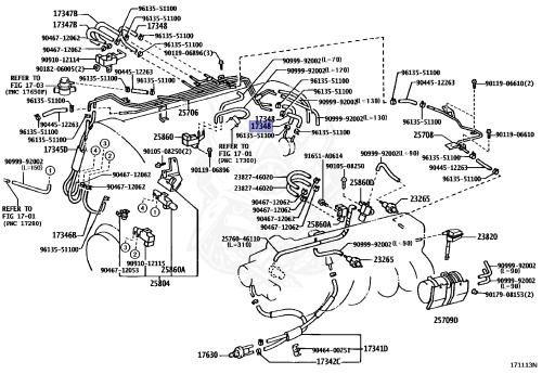17348-46010 - Toyota - Hose, Air, No.8 - Nengun Performance
