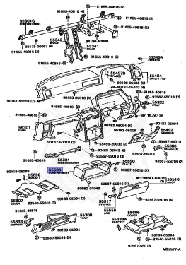 55581-20060 - Toyota - Compartment Sub-assy, Glove - Nengun Performance