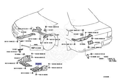 51442-12080 - Toyota - Cover, Engine Under, Lh - Nengun Performance
