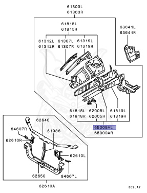MR325401 - Mitsubishi - Sidemember Assy, Fr Lh - Nengun Performance