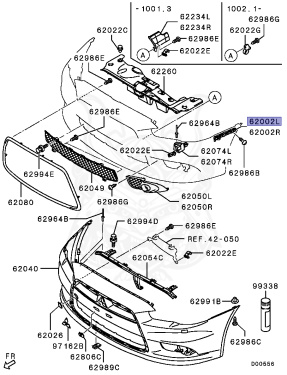 6400F549 - Mitsubishi - Bracket, Fr Bumper Side, Lh - Nengun Performance