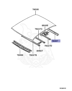 MB835978 - Mitsubishi - Rail, Roof, Rr - Nengun Performance
