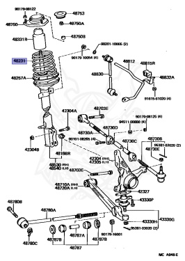R48240 48231-17240 - Toyota - Rear Coil Spring - Nengun Performance