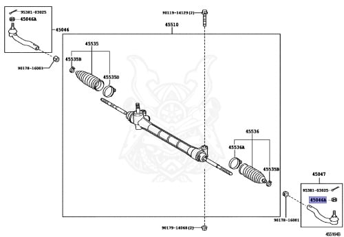 90171-12028 - Toyota - Nut, Castle (for Idler Arm) - Nengun