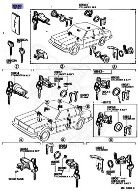 69555-20010 - Toyota - Cover Sub-assy, Key - Nengun Performance