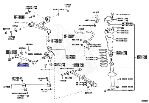 48710-14110 - Toyota - Arm Assy, Rear Suspension, No.1 Lh - Nengun ...