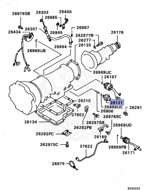 Ax000026 MD610613 - Mitsubishi - Diaphragm, A / T Case Vacuum - Nengun Performance