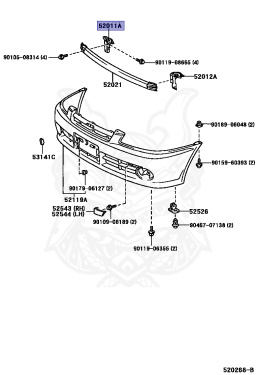 52011-10170 - Toyota - Arm Sub-assy, Front Bumper, Rh - Nengun Performance