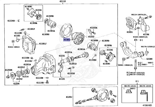 41301-20140 - Toyota - Case Sub-assy, Rear Differential - Nengun ...