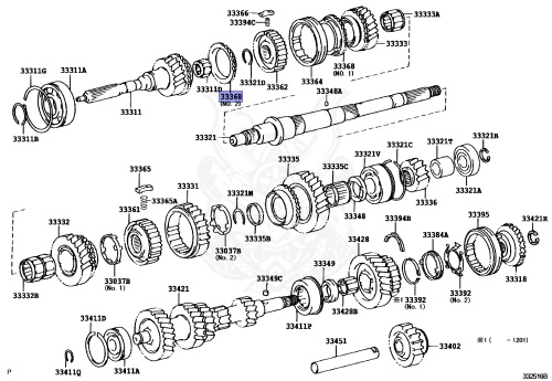 33368-35050 - Toyota - Ring, Synchronizer, No.2 - Nengun Performance