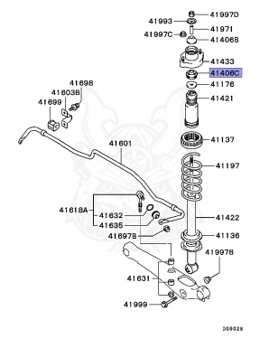MR554370 - Mitsubishi - Bush Rear Suspension Coil Spring - Nengun ...