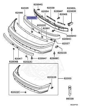 Ms440502 MS440542 - Mitsubishi - Nut, Fr Bumper - Nengun Performance