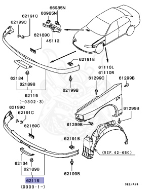 MR753108 - Mitsubishi - Panel, Air Dam Skirt - Nengun Performance