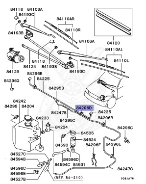 MU481137 - Mitsubishi - CLIP, WINDSHIELD WASHER - Nengun Performance