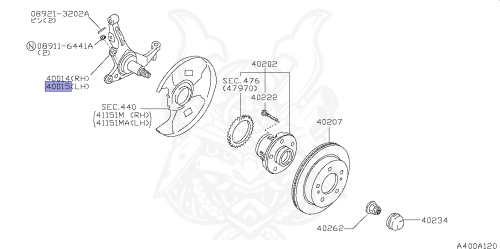 40015-5L300 - Nissan - Knuckle Spindle, Lh - Nengun Performance