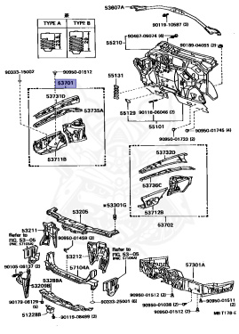 53701-20720 - Toyota - Apron Sub-assy, Front Fender, Rh - Nengun ...